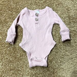 Little One Shop Pink Ribbed Bodysuit